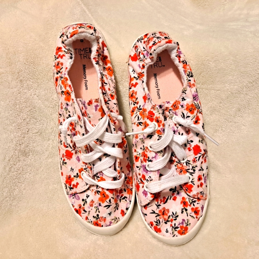 Pink floral Time & Tru shoes